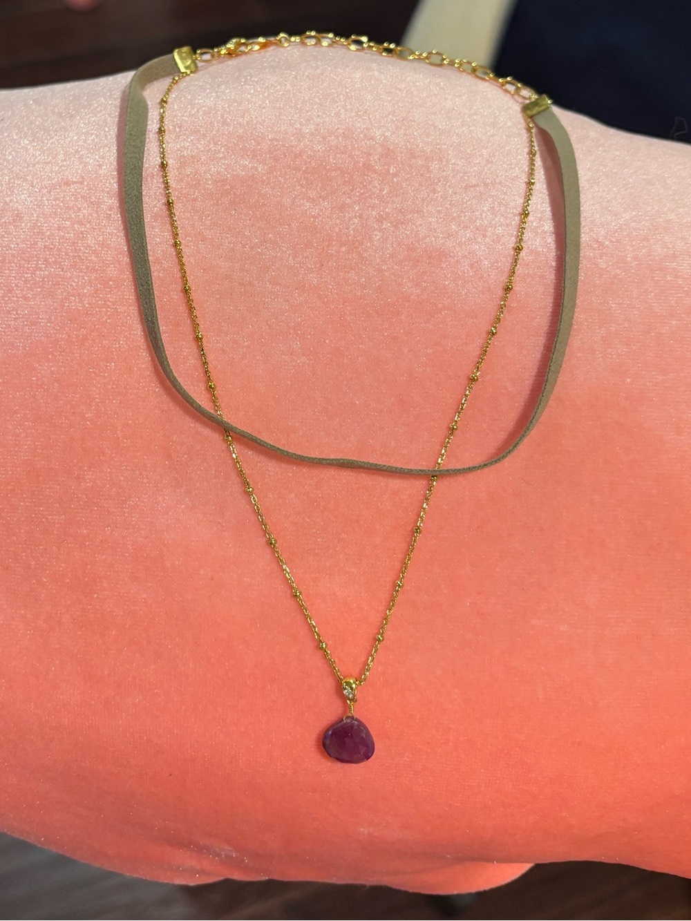 NADRI Gold Layered Necklace with Pendant